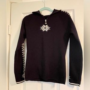 COPY - Dale of Norway Black Wool Sweater with White Snowflake Pattern